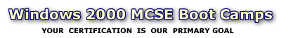 windows 2000 MCSE certification boot camps